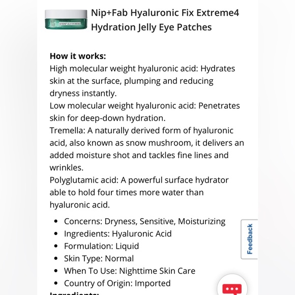 NIP FAB EYE PATCH UK BRAND - Picture 10 of 12